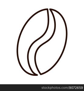 flat vector illustration of coffee bean icon