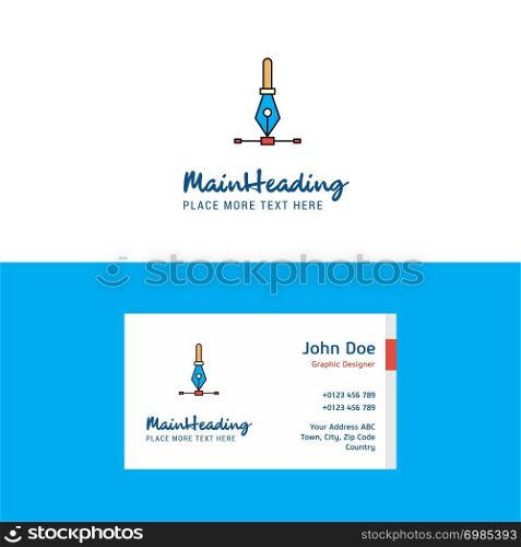 Flat Vector Logo and Visiting Card Template. Busienss Concept Logo Design