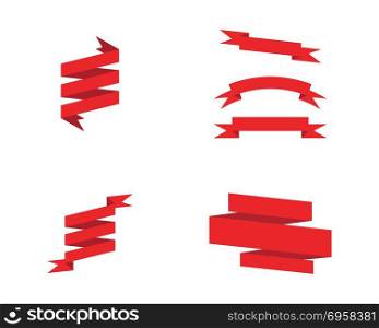 Flat vector ribbons banners. Flat vector ribbons banners flat isolated on white background