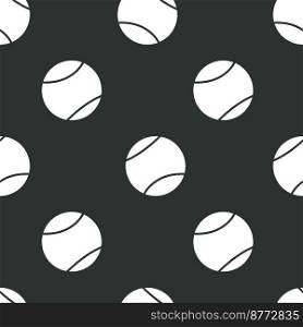 Flat vector seamless pattern, digital paper. Hand drawn tennis balls