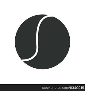 Flat vector silhouette illustration in childish style. Hand drawn different tennis balls. Clipart isolated on white background