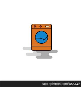 Flat Washing machine Icon. Vector
