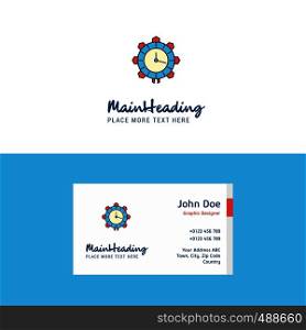 Flat Watch Logo and Visiting Card Template. Busienss Concept Logo Design