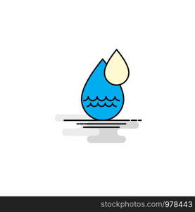 Flat Water drop Icon. Vector