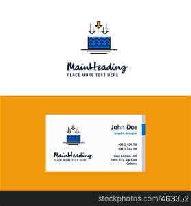 Flat Water evaporation Logo and Visiting Card Template. Busienss Concept Logo Design