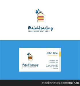 Flat Water sports bottle Logo and Visiting Card Template. Busienss Concept Logo Design