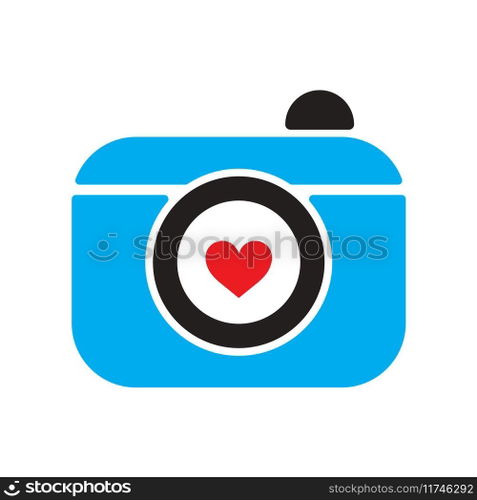Flat web icon on white background camera Vector Image