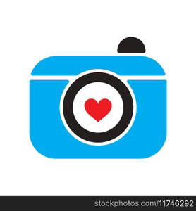 Flat web icon on white background camera Vector Image