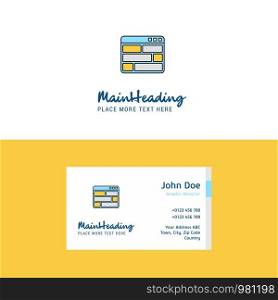 Flat Website Logo and Visiting Card Template. Busienss Concept Logo Design