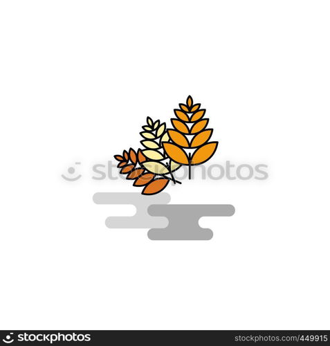 Flat Wheat Icon. Vector