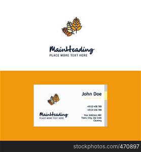Flat Wheat Logo and Visiting Card Template. Busienss Concept Logo Design