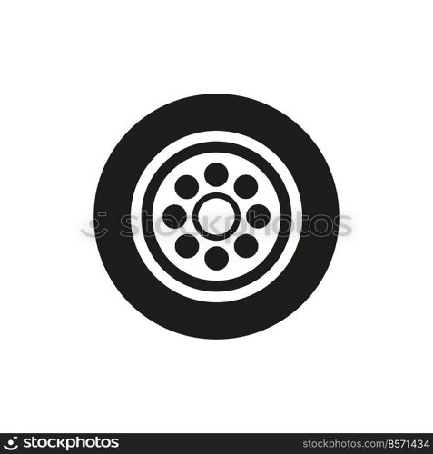 Flat wheel icon. Car repair service concept. Vector illustration. stock image. EPS 10.. Flat wheel icon. Car repair service concept. Vector illustration. stock image. 