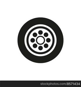 Flat wheel icon. Car repair service concept. Vector illustration. stock image. EPS 10.. Flat wheel icon. Car repair service concept. Vector illustration. stock image. 