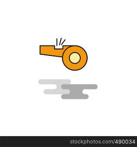 Flat Whistle Icon. Vector