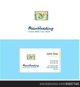 Flat Window Logo and Visiting Card Template. Busienss Concept Logo Design