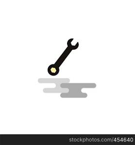 Flat Wrench Icon. Vector