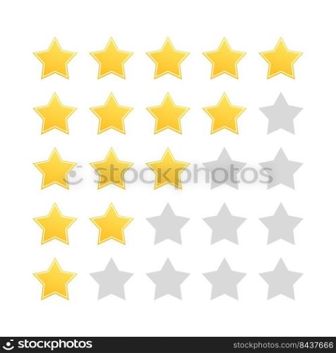 Flat yellow stars score. Flat button with yellow stars score. Vector illustration. stock image. EPS 10.. Flat yellow stars score. Flat button with yellow stars score. Vector illustration. stock image. 