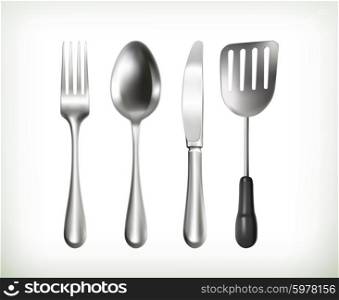 Flatware, vector objects