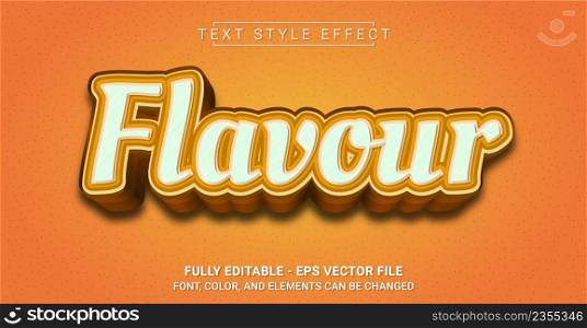 Flavour Text Style Effect. Editable Graphic Text Template.