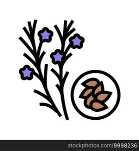 flax groat color icon vector. flax groat sign. isolated symbol illustration. flax groat color icon vector illustration