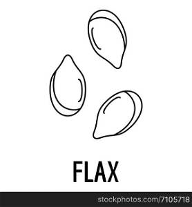 Flax icon. Outline illustration of flax vector icon for web design isolated on white background. Flax icon, outline style