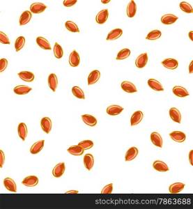Flax Seeds Seamless Pattern. Flat style design.