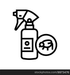 flea spray line icon vector. flea spray sign. isolated contour symbol black illustration. flea spray line icon vector illustration