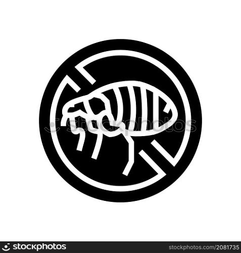 flea treatment glyph icon vector. flea treatment sign. isolated contour symbol black illustration. flea treatment glyph icon vector illustration