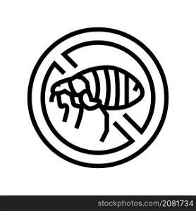 flea treatment line icon vector. flea treatment sign. isolated contour symbol black illustration. flea treatment line icon vector illustration