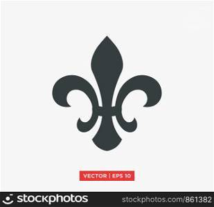 Fleur De Lis Heraldic Symbol Icon Vector Illustration