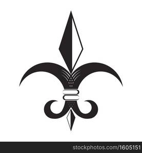 fleur de lis icon vector illustration logo design