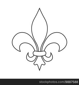 fleur de lis icon vector illustration logo design