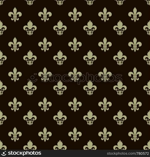 Fleur-de-lys seamless pattern, boundless texture, royal background. Fleur-de-lys seamless pattern