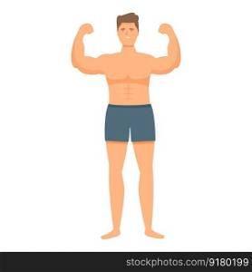 Flex muscle body icon cartoon vector. Strong arm. Big bicep. Flex muscle body icon cartoon vector. Strong arm