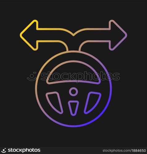 Flexibility to alternatives vector icon for dark theme. Fast adaptation skill. Mobility and adaptability. Thin line color symbol. Modern style pictogram. Vector isolated outline drawing. Flexibility to alternatives vector icon for dark theme