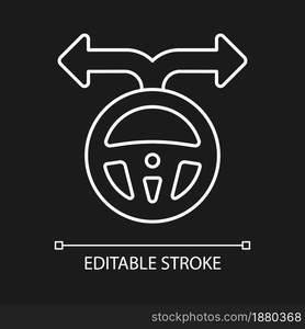 Flexibility to alternatives white linear icon for dark theme. Fast adaptation skill. Thin line customizable illustration. Isolated vector contour symbol for night mode. Editable stroke. Flexibility to alternatives white linear icon for dark theme