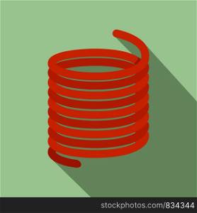Flexible cable icon. Flat illustration of flexible cable vector icon for web design. Flexible cable icon, flat style