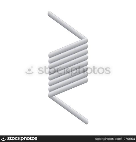 Flexible coil icon. Cartoon of flexible coil vector icon for web design isolated on white background. Flexible coil icon, cartoon style