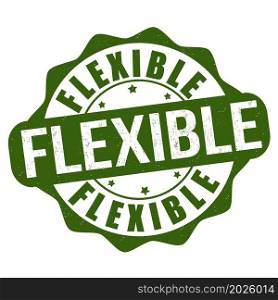 Flexible grunge rubber stamp on white background, vector illustration