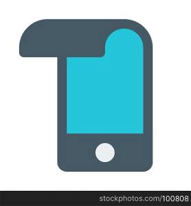 flexible smartphone display, icon on isolated background