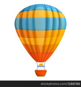 Flight air balloon icon. Cartoon of flight air balloon vector icon for web design isolated on white background. Flight air balloon icon, cartoon style