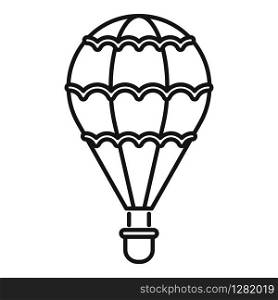 Flight air balloon icon. Outline flight air balloon vector icon for web design isolated on white background. Flight air balloon icon, outline style