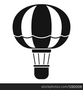 Flight air balloon icon. Simple illustration of flight air balloon vector icon for web design isolated on white background. Flight air balloon icon, simple style