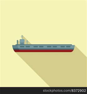 Flight aircraft carrier icon flat vector. Navy ship. Naval view. Flight aircraft carrier icon flat vector. Navy ship