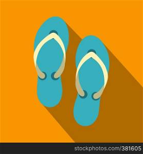 Flip flop sandals icon. Flat illustration of flip flop sandals vector icon for web design. Flip flop sandals icon, flat style