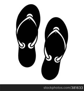 Flip flop sandals icon. Simple illustration of flip flop sandals vector icon for web design. Flip flop sandals icon, simple style