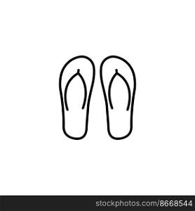 flip flops icon vector illustration logo design