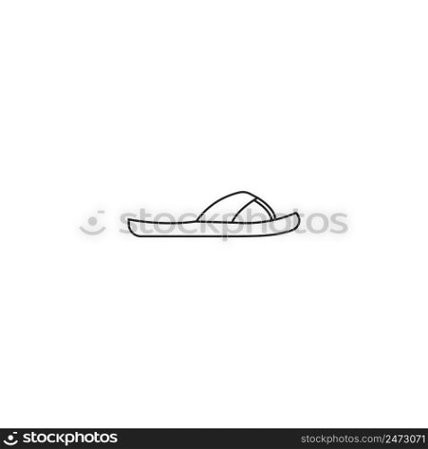 flip-flops logo vector illustration simple design