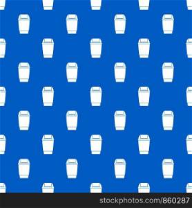 Flip lid bin pattern repeat seamless in blue color for any design. Vector geometric illustration. Flip lid bin pattern seamless blue