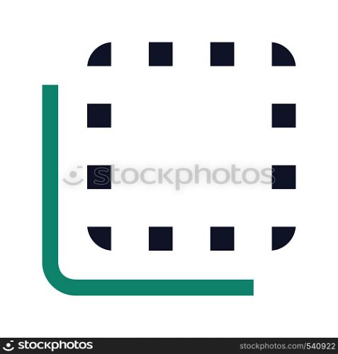 Flip to back button glyph color icon. Silhouette symbol on white background with no outline. Negative space. Vector illustration. Flip to back button glyph color icon